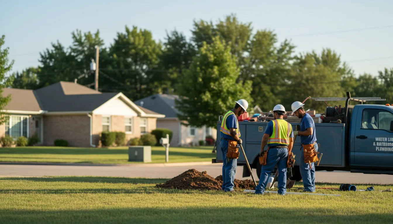Residential water line and bathroom plumbing service in Van Buren, IN